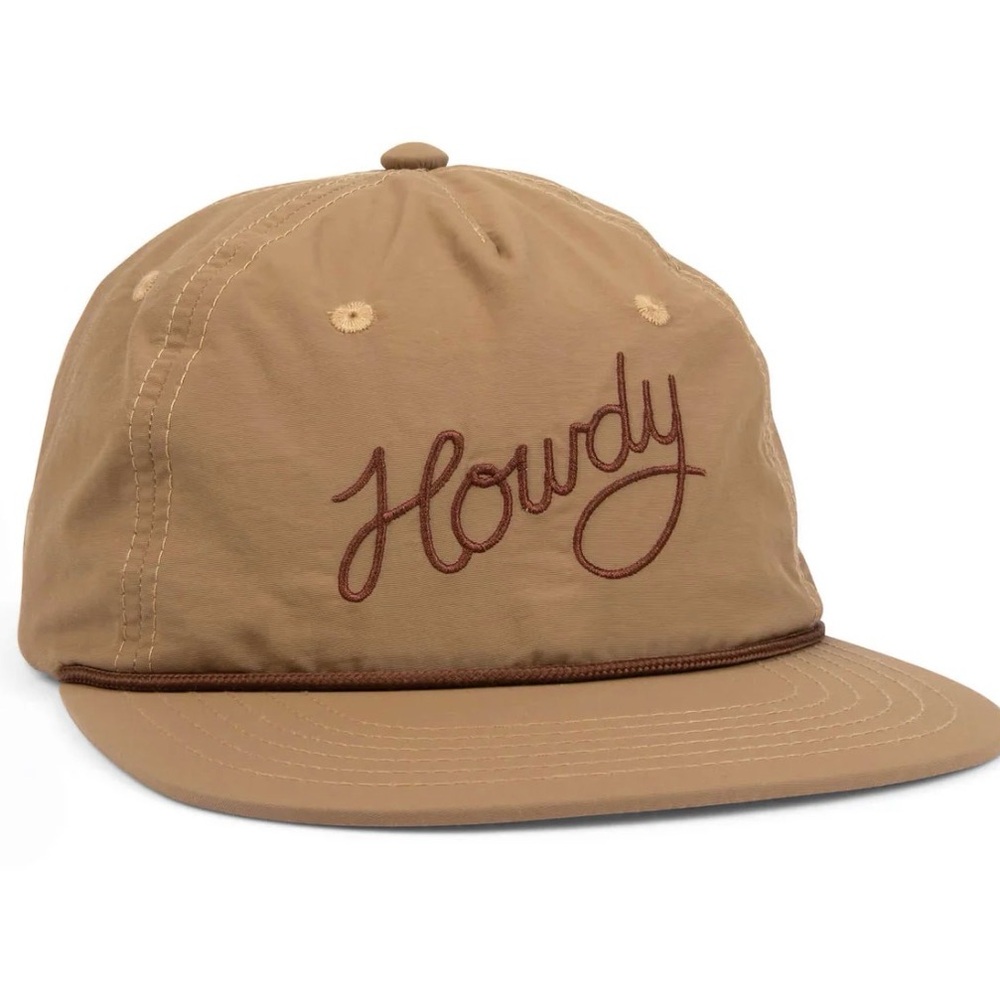 Tan 'Howdy' Embroidered KID Hat NWT